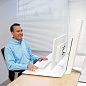 Рабочее место Ergotron 33-415-062, WorkFit-SR, Monitor Sit-Stand Desktop Workstation