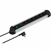 Сетевой фильтр Vivanco (6 розеток, 2 м, чёрный), 37660