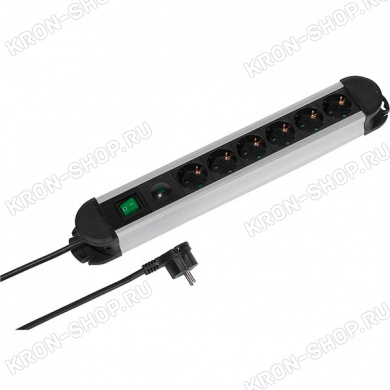 Сетевой фильтр Vivanco (6 розеток, 1,6 м, чёрный), 37657