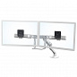 Кронштейн Ergotron 45-476-216, HX Desk Dual Monitor Arm, белый