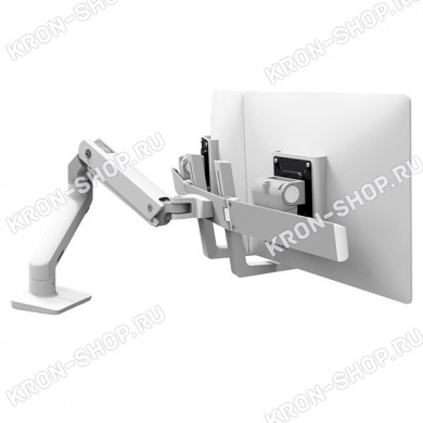 Кронштейн Ergotron 45-476-216, HX Desk Dual Monitor Arm, белый