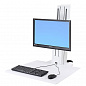 Рабочее место Ergotron 33-415-062, WorkFit-SR, Monitor Sit-Stand Desktop Workstation