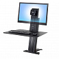 Рабочее место Ergotron 33-415-085, WorkFit-SR, Monitor Sit-Stand Desktop Workstation