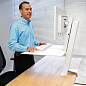 Рабочее место Ergotron 33-415-062, WorkFit-SR, Monitor Sit-Stand Desktop Workstation