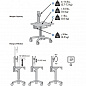 Рабочее место Ergotron SV10-1300-0, StyleView Lean WOW Cart, SV10