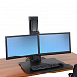 Рабочее место Ergotron 33-407-085, WorkFit-SR, Dual Monitor Sit-Stand Desktop Workstation