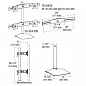 Кронштейн Ergotron 33-324-200, DS100 Quad-Monitor Desk Stand, двухрядный