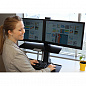 Рабочее место Ergotron 33-349-200, WorkFit-S, Dual Monitor Worksurface+