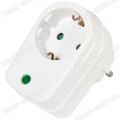 Сетевой фильтр-адаптер Vivanco (1 розетка, белый), 21950