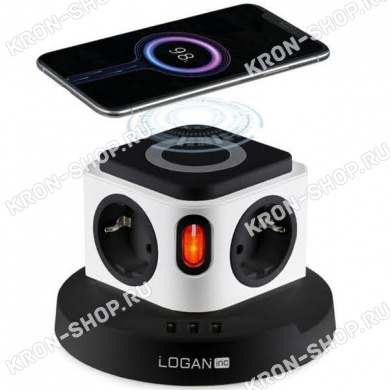 Удлинитель Logan Wsb4-2 (4 розетки, 2 м, чёрный)