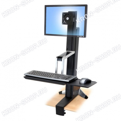 Рабочее место Ergotron 33-342-200, WorkFit-S, Single HD Sit-Stand Workstation