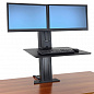 Рабочее место Ergotron 33-407-085, WorkFit-SR, Dual Monitor Sit-Stand Desktop Workstation