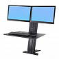 Рабочее место Ergotron 33-407-085, WorkFit-SR, Dual Monitor Sit-Stand Desktop Workstation