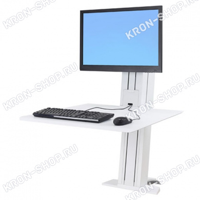 Рабочее место Ergotron 33-415-062, WorkFit-SR, Monitor Sit-Stand Desktop Workstation