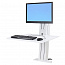 Рабочее место Ergotron 33-415-062, WorkFit-SR, Monitor Sit-Stand Desktop Workstation