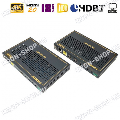 HDMI удлинитель по витой паре (UTP) с KVM / Dr.HD EX 100 HBT