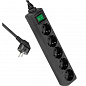 Удлинитель Vivanco (5 розеток, 1,4 м, черный), 27017