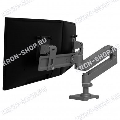 Кронштейн Ergotron 45-684-293, LX Desk Dual Direct Arm, тёмно-серый
