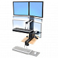 Рабочее место Ergotron 33-341-200, WorkFit-S, Dual HD Sit-Stand Workstation