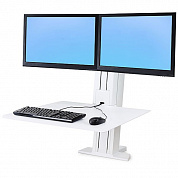 Рабочее место Ergotron 33-407-062, WorkFit-SR, Dual Monitor Sit-Stand Desktop Workstation