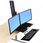 Рабочее место Ergotron 33-349-200, WorkFit-S, Dual Monitor Worksurface+