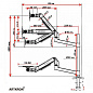 Кронштейн для монитора и клавиатуры ARTKRON ART-Set-K12S