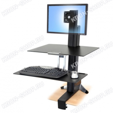 Рабочее место Ergotron 33-351-200, WorkFit-S, Single LD With Worksurface+