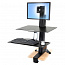 Рабочее место Ergotron 33-351-200, WorkFit-S, Single LD With Worksurface+